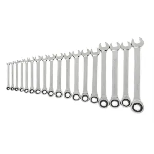 GearWrench 18 Piece 72-Tooth 12 Point Ratcheting Combination Metric Wrench Set