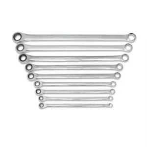 GearWrench 9 Piece 72-Tooth 12 Point XL GearBox Double Box Ratcheting SAE Wrench Set