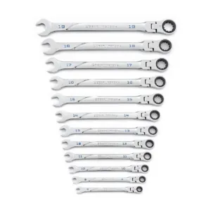 GearWrench 12 Piece 120XP Universal Spline XL Flex Head Ratcheting Combination Metric Wrench Set