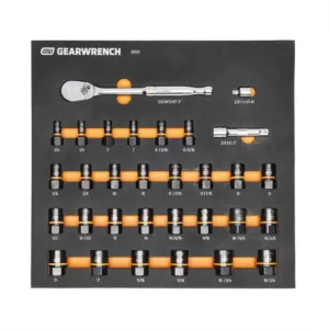 GearWrench 31 Piece 3/8" Drive 90T Ratchet and Bolt Biter'Ѣ Socket Set with Foam Storage Tray