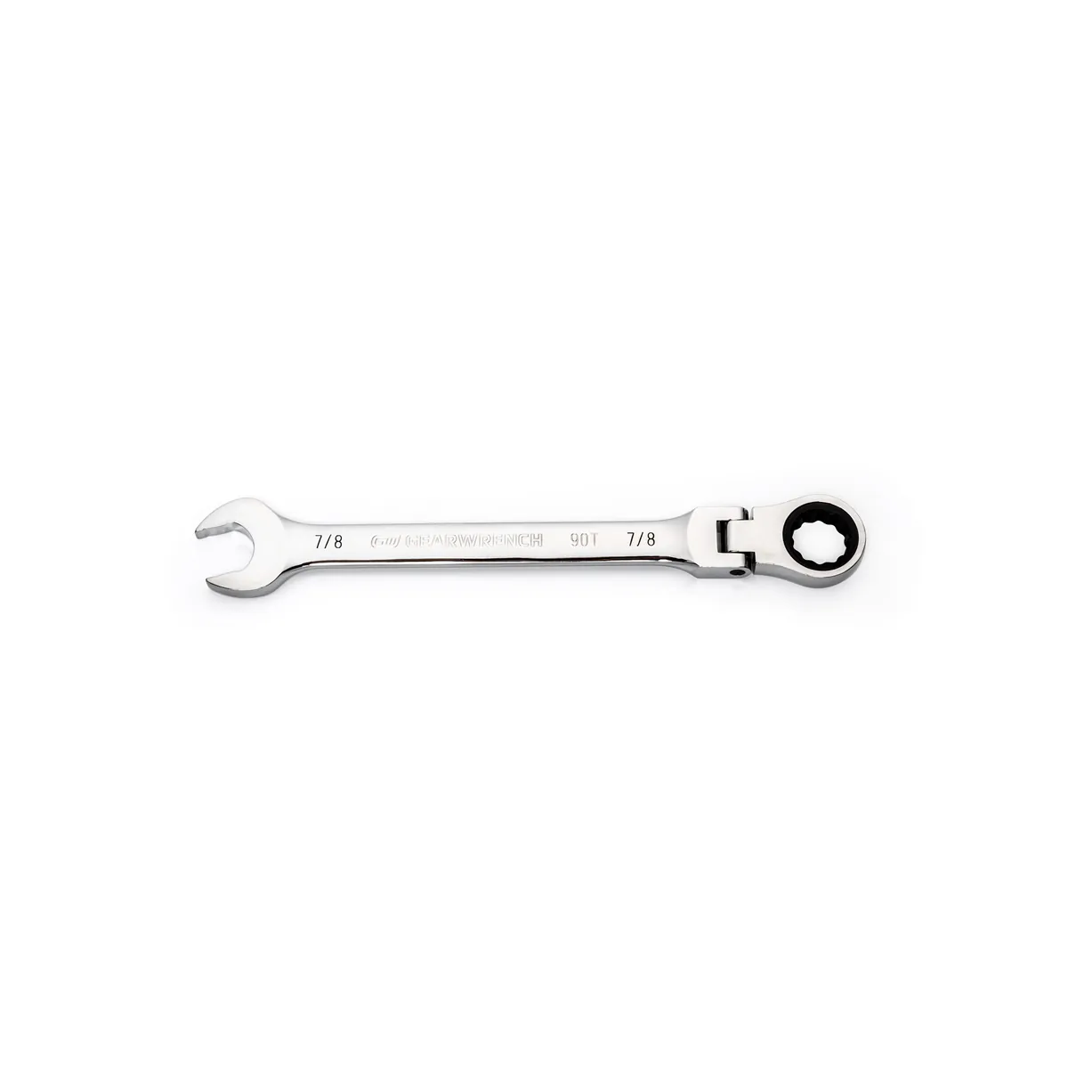 GearWrench 7/8 Inch 90-Tooth 12 Point Flex Head Ratcheting Combination Wrench