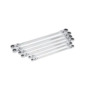 GearWrench 6 Piece 90-Tooth 12 Point Metric GearBox Double Flex Ratcheting Wrench Set