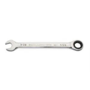 GearWrench 1-1/8 Inch 90-Tooth 12 Point Ratcheting Combination Wrench