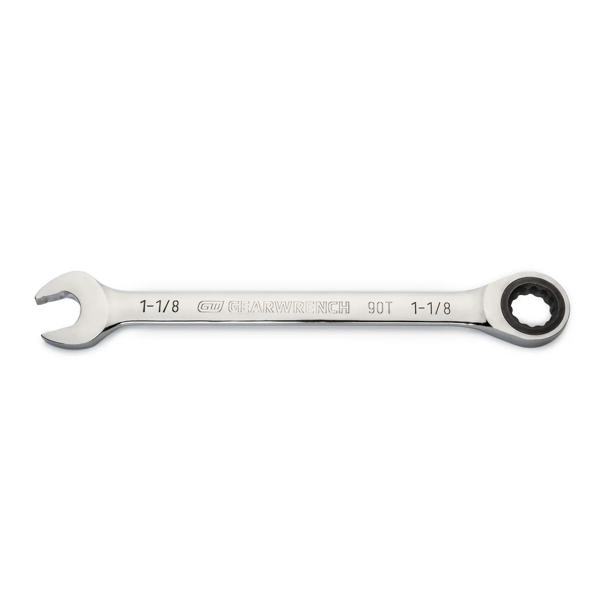 GearWrench 1-1/8 Inch 90-Tooth 12 Point Ratcheting Combination Wrench