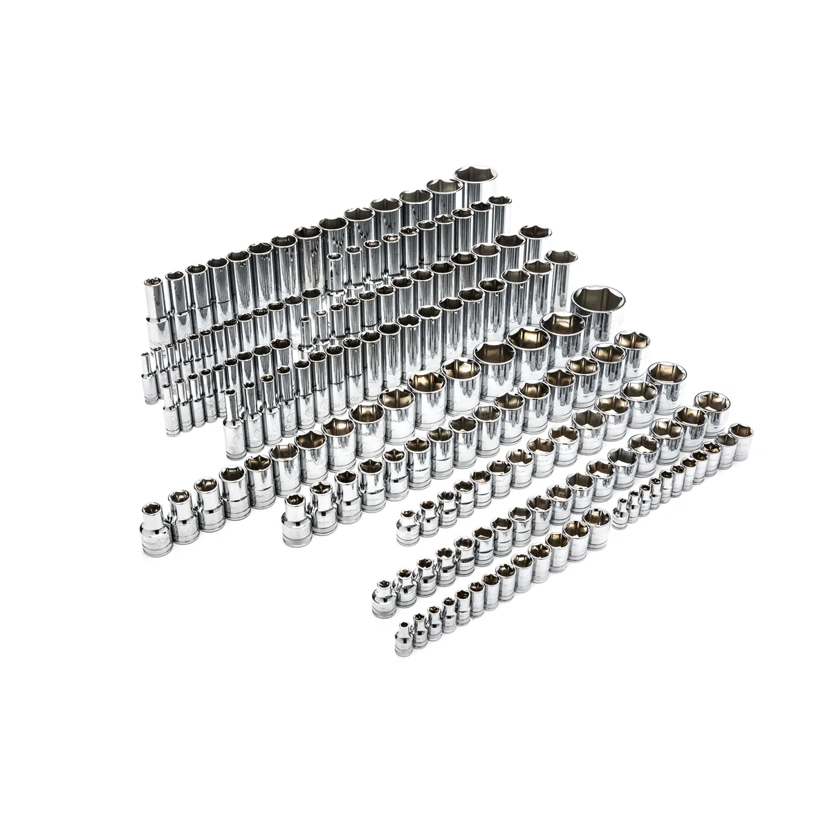 GearWrench 163 Piece 1/4 Inch, 3/8 Inch & 1/2 Inch Drive 6 Point Standard and Deep SAE/Metric Master Socket Set