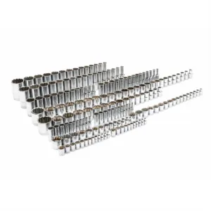 GearWrench 176 Piece 1/4 Inch, 3/8 Inch & 1/2 Inch Drive 12 Point Standard and Deep SAE/Metric Master Socket Set