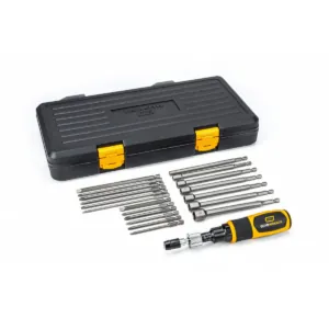 GearWrench 20 Piece 1/4 Inch Drive Torque Screwdriver Set 10-50 in/lb