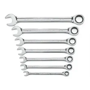 GearWrench 7 Piece 72-Tooth 12 Point Ratcheting Combination SAE Wrench Set