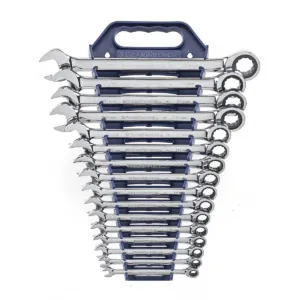 GearWrench 16 Piece 72-Tooth 12 Point Ratcheting Combination Metric Wrench Set