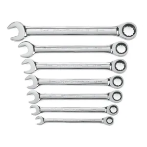 GearWrench 7 Piece 72-Tooth 12 Point Ratcheting Combination Metric Wrench Set