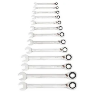 GearWrench 13 Piece 72-Tooth 12 Point Reversible Ratcheting Combination SAE Wrench Set