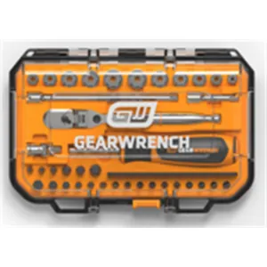 GearWrench 39 Piece 1/4 Inch Drive MicroDriver Set with 120XP Locking Flex Head Ratchet and Stubby Sockets