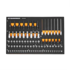 GearWrench 88 Piece 1/4", 3/8", 1/2" Drive SAE Bit Socket Set in Foam Storage Tray