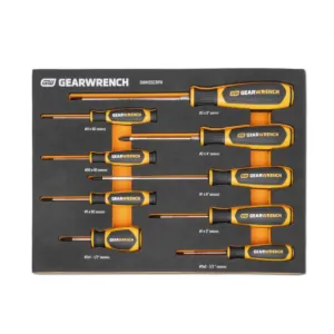 GearWrench 9 Piece Phillips&reg; Dual Material Screwdriver Set in Foam Storage Tray