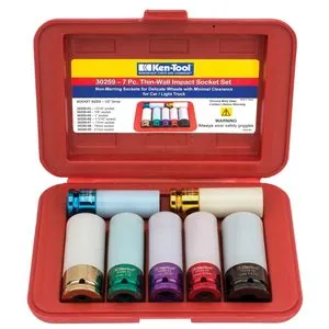 Ken-tool 7 Piece Thin-Wall Impact Socket Set
