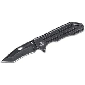 Kershaw Lifter Assisted Open Frame Lock American Tanto with Recurve Blade EDC Folding Pocket Knife with BlackWash Finish - BlackWash