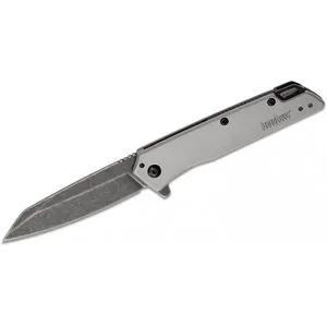 Kershaw Misdirect Assisted Open Frame Lock Reverse Tanto Blade EDC Folding Pocket Knife with BlackWash Finish - Gray