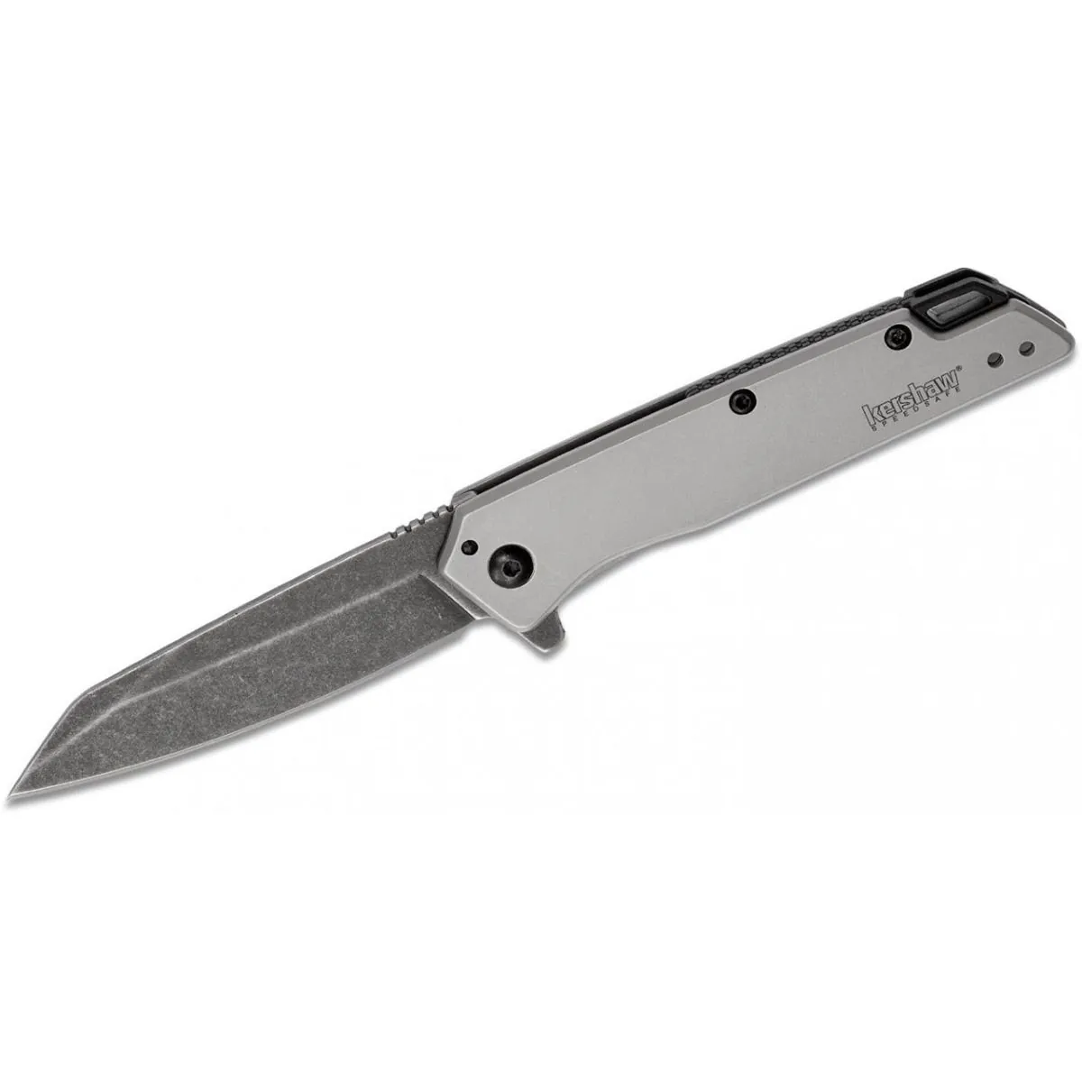 Kershaw Misdirect Assisted Open Frame Lock Reverse Tanto Blade EDC Folding Pocket Knife with BlackWash Finish - Gray