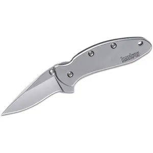 Kershaw Leek Assisted Open Frame Lock Drop Point Blade EDC Folding Pocket Knife - Silver