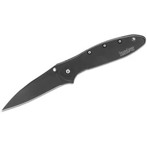 Kershaw Leek Assisted Open Frame Lock Drop Point Blade EDC Folding Pocket Knife - Black