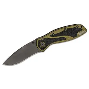 Kershaw Blur Assisted Open Inset Liner Lock Do-it-All Blade EDC Folding Pocket Knife - Olive/Black