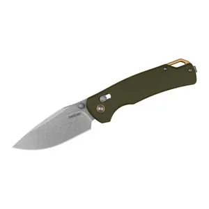 Kershaw Proximal Manual Open DuraLock Drop Point Blade EDC Folding Pocket Knife - Olive