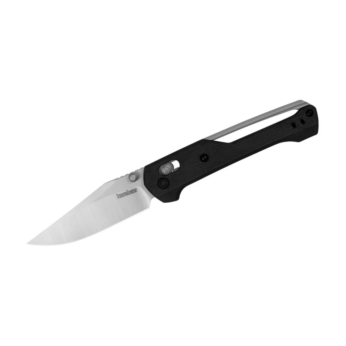 Kershaw Airspace Manual Open DuraLock Clip Point Point Blade EDC Folding Pocket Knife - Black