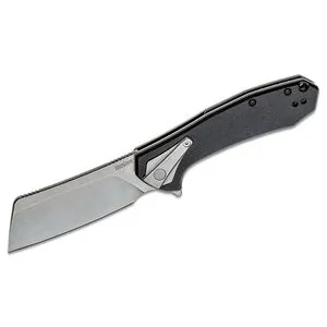 Kershaw Bracket Assisted Open Frame Lock Cleaver Blade EDC Folding Pocket Knife - Black