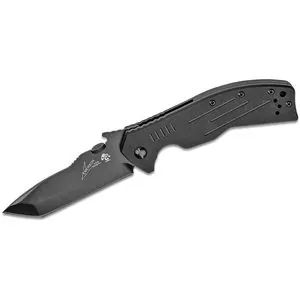 Kershaw CQC-8K Manual Open Liner Lock American Tanto Blade EDC Folding Pocket Knife with Black-oxide coating - Black