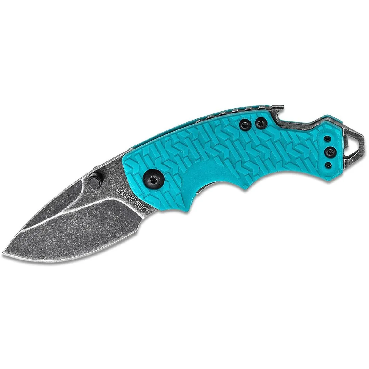 Kershaw Shuffle Multifunction Manual Open Inset Liner Lock Drop Point Blade EDC Folding Pocket Knife with BlackWash Finish - Teal