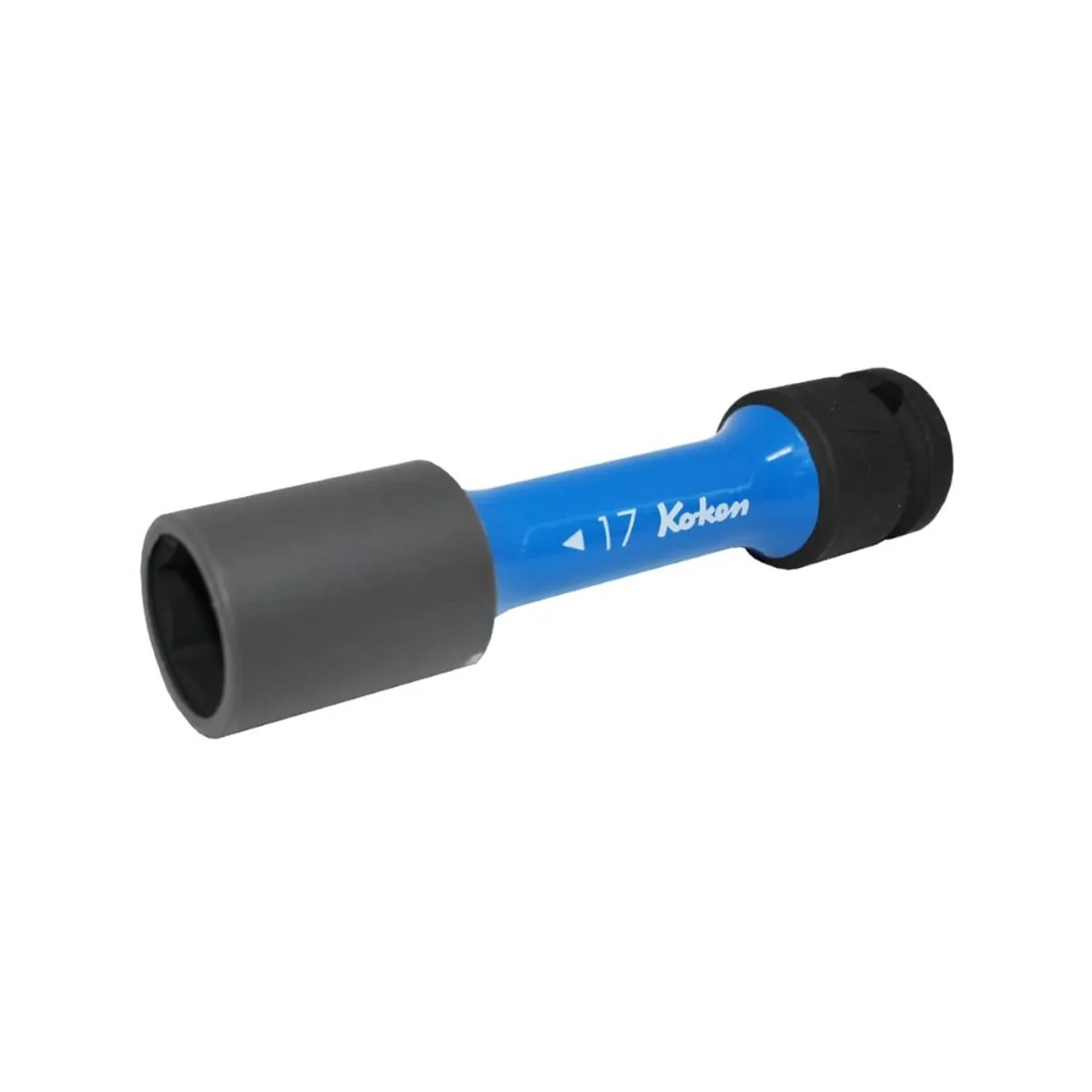 Ko-ken USA 1/2 Sq. Dr. Wheel Nut Socket 17mm Extra Thin walled Length 110mm Color coded Protector