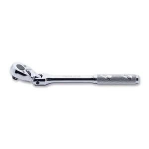 Ko-ken USA 2774P 1/4 Sq. Dr. Ratchet Handle 20 teeth Length 161mm Flexible Head Polished Handle