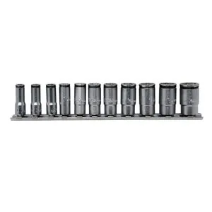 Ko-ken USA Special 1/4 Sq. Dr. Semi-Deep NUT GRIP Socket Set 5-14mm - 11 pieces