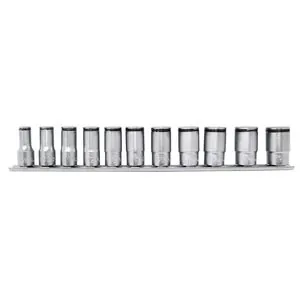 Ko-ken USA Special 3/8 Sq. Dr. Semi-Deep Socket set 8-19mm Nut Grip 11 pieces