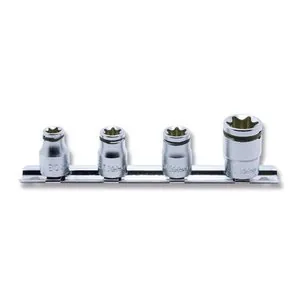 Ko-ken USA RS3425/4-2B 3/8 Sq. Dr. 4 Piece NUT GRIP&Acirc;&reg; TORX&Acirc;&reg; Socket set E10-E20