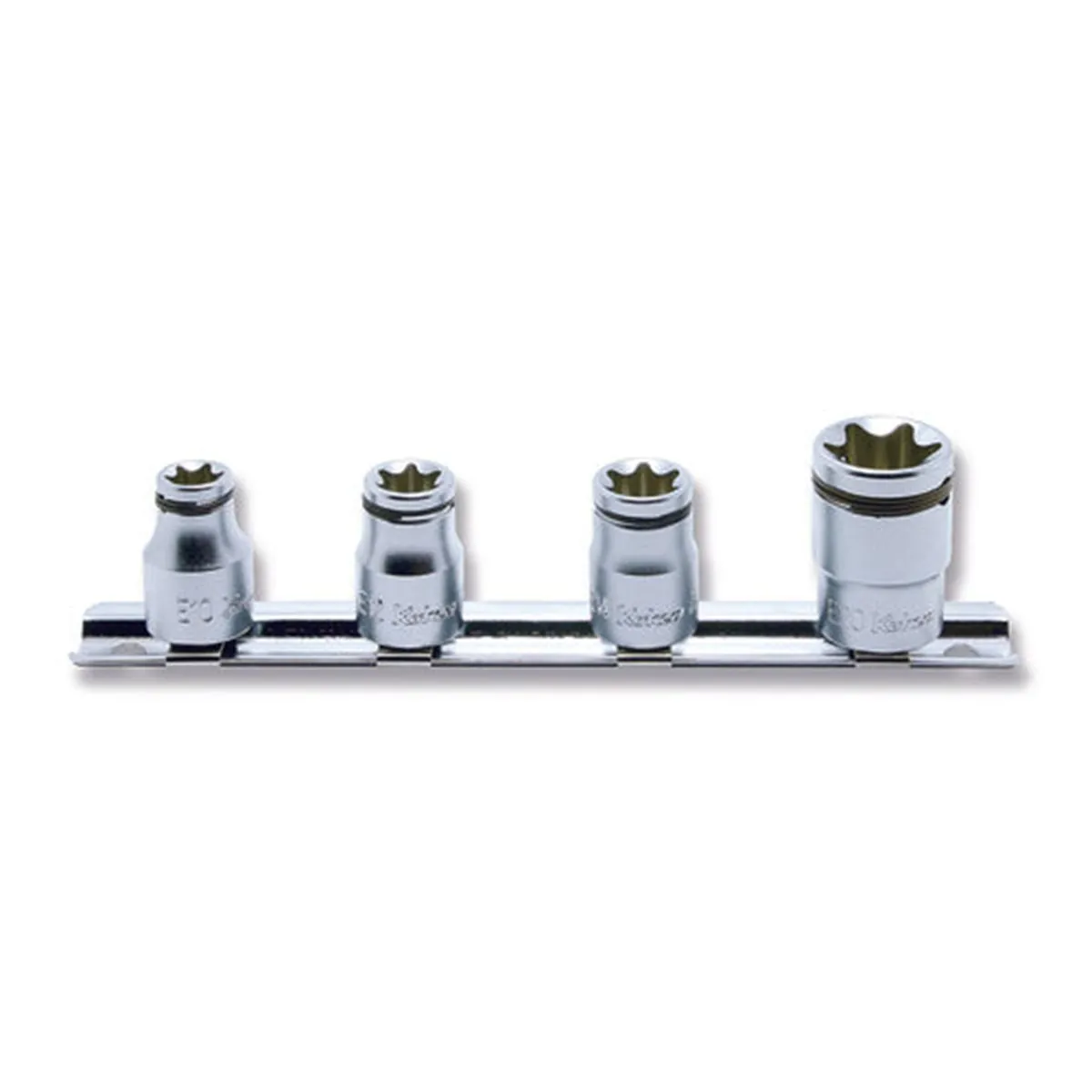 Ko-ken USA RS3425/4-2B 3/8 Sq. Dr. 4 Piece NUT GRIP® TORX® Socket set E10-E20