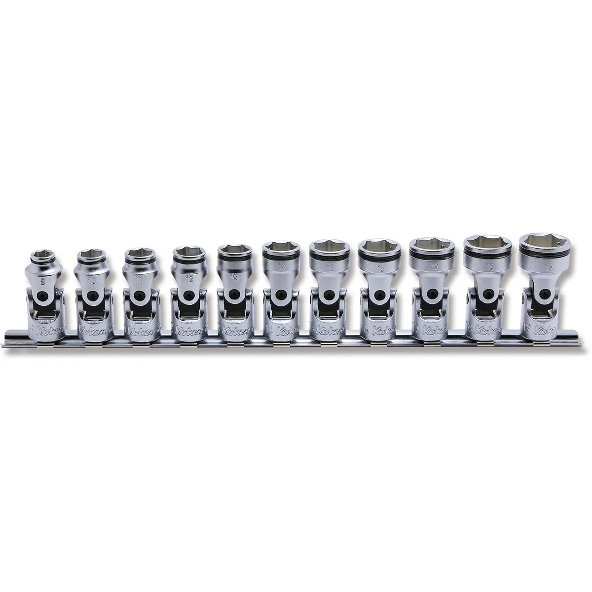Ko-ken USA 3/8 Sq. Dr. Universal NUT GRIP Socket set 8mm-19mm - 11 pieces