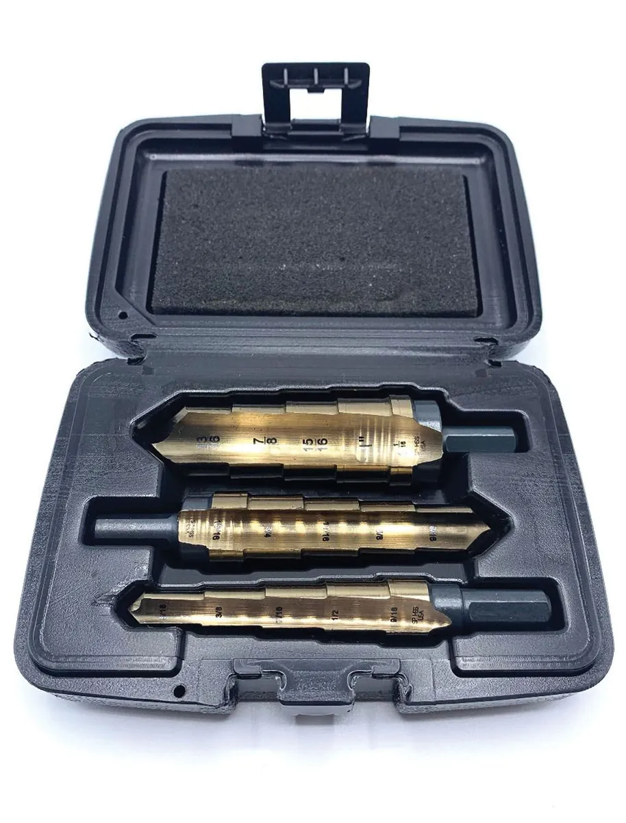 KnKut 3pc Hole Expansion Step Reamer Set
