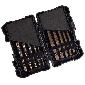 KnKut KnKut 10 Piece Left Hand Screw Machine Drill & Square Extractor Set