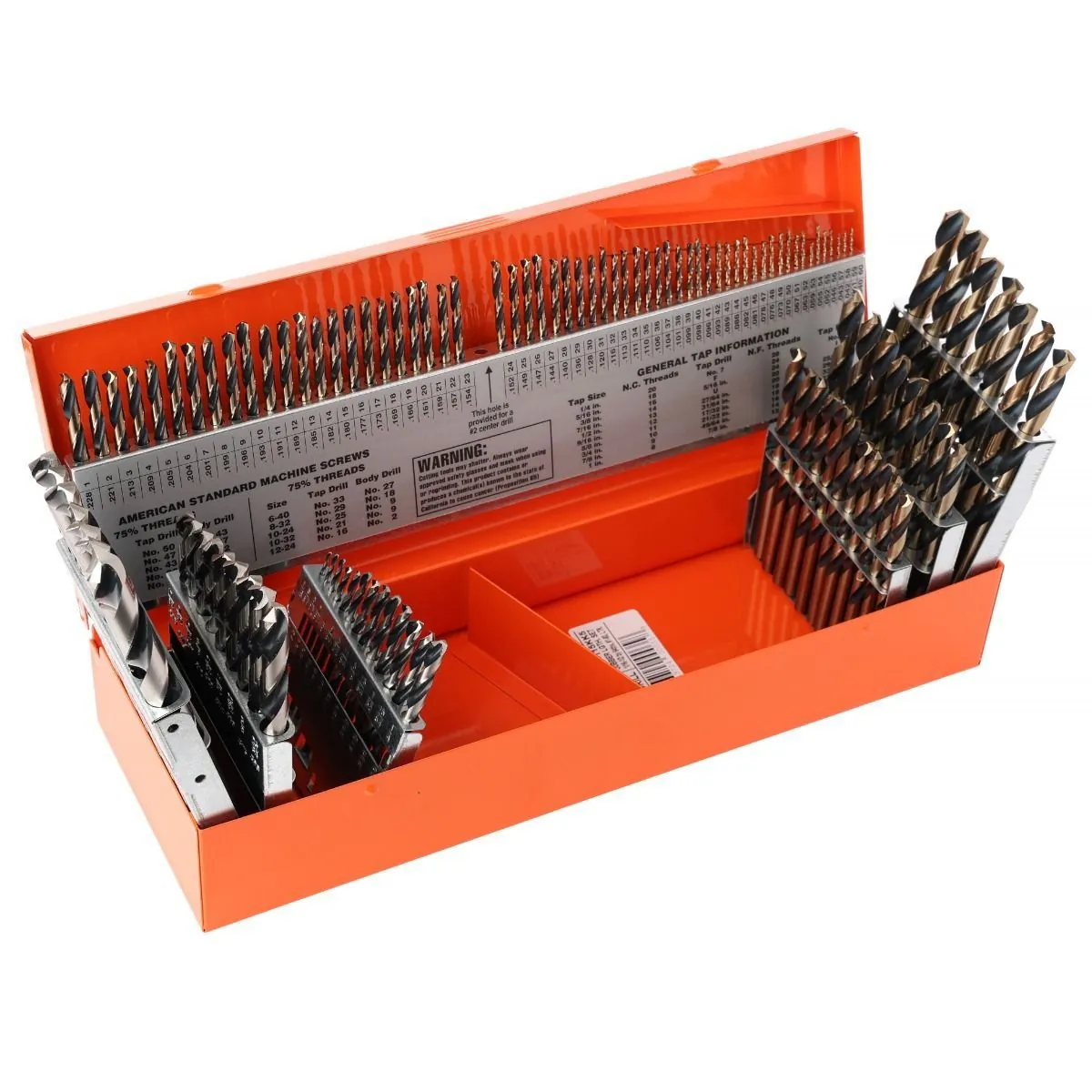 KnKut KnKut 115 Piece Jobber Length Drill Bit Set Numbers, Letters, Fractions