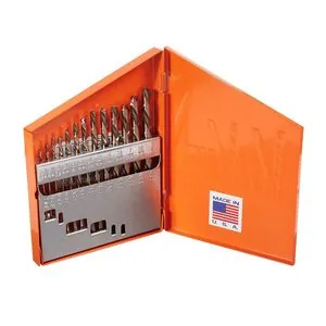 KnKut KnKut 13 Piece Left Hand Jobber Length Drill Bit Set 1/16"-1/4" by 64ths