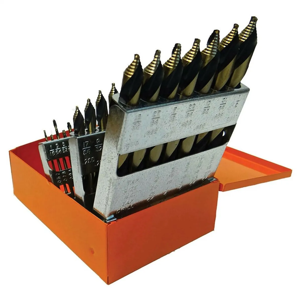 KnKut KnKut 29 Piece Mechanics Length Step Point Drill Bit Set 1/16"-1/2" by 64ths
