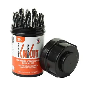 KnKut KnKut 29 Piece Drill Buddy Jobber Length Drill Bit Set with 3/8" Reduced Shank