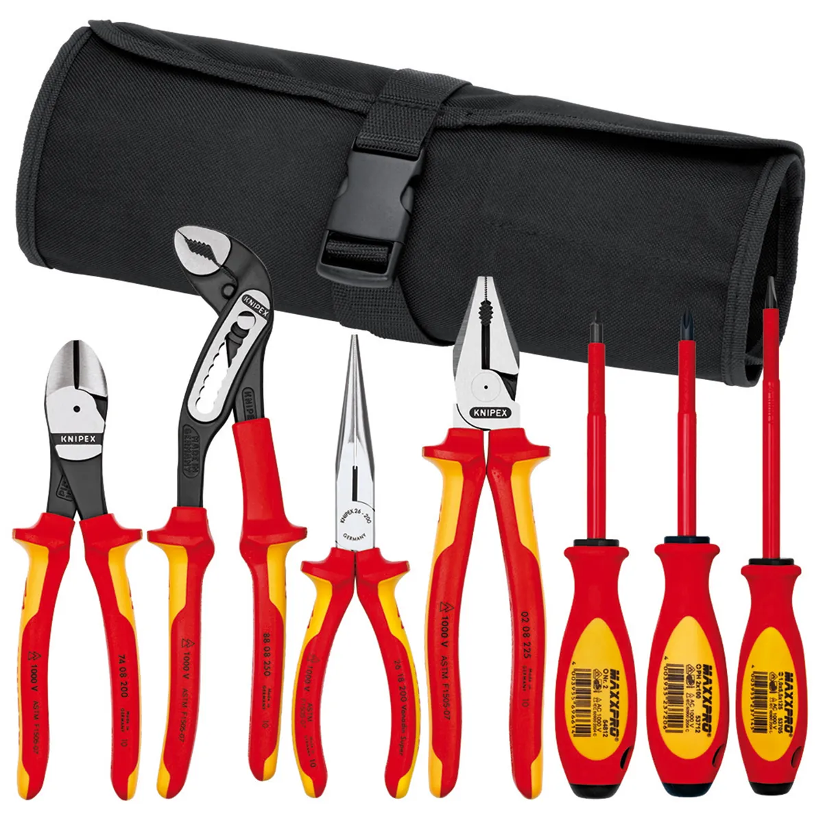 KNIPEX 7-Piece Pliers/Screwdriver Tool Set in a Nylon Pou