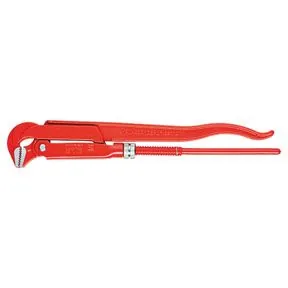 Swedish Pattern Pipe Wrench 90Deg Jaw, 17" Length