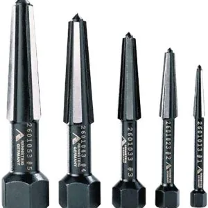 Screw Extractor Double-Edged Set 5 Parts (Size 1-5 In Vinyl Pouch)