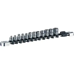 Socket Set 1/4" Drive Metric Standard 6 pt 12 pc
