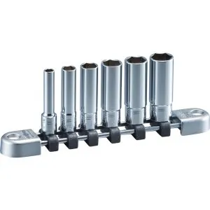 Socket Set 1/4" Drive Metric Deep 6 pt 6 pc