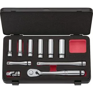 Socket Set 3/8" Drive Deep Case 10 pc