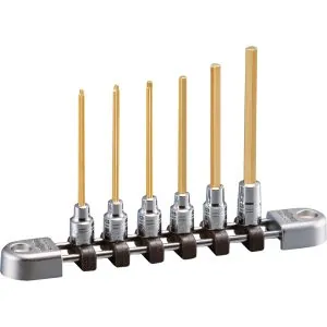 Socket Set 1/4" Drive 6 pc Hex Key Long 6 pc